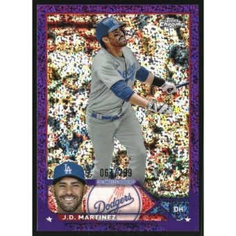 2023 Topps Chrome Purple Speckle Refractors #98 J.D. Martinez