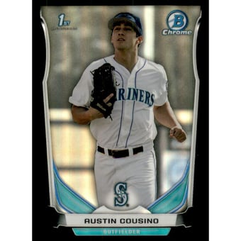 2014 Bowman Chrome Draft Black Refractors #CDP82 Austin Cousino