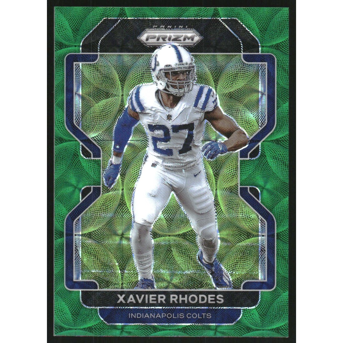 2021 Panini Prizm Prizms Green Scope #29 Xavier Rhodes. rookie card picture
