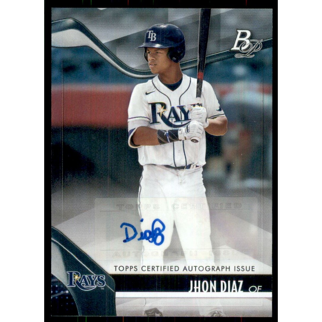2021 Bowman Platinum Top Prospect Autographs #TOP28 Jhon Diaz