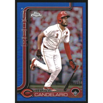 2025 Topps Chrome Blue Refractors #85 Jeimer Candelario