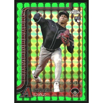 2025 Topps Chrome Green Geometric Refractors #8 Yilber Diaz