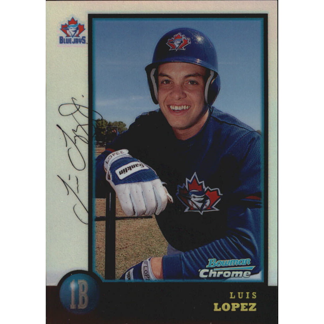 1998 Bowman Chrome Refractors #391 Luis Lopez. rookie card picture