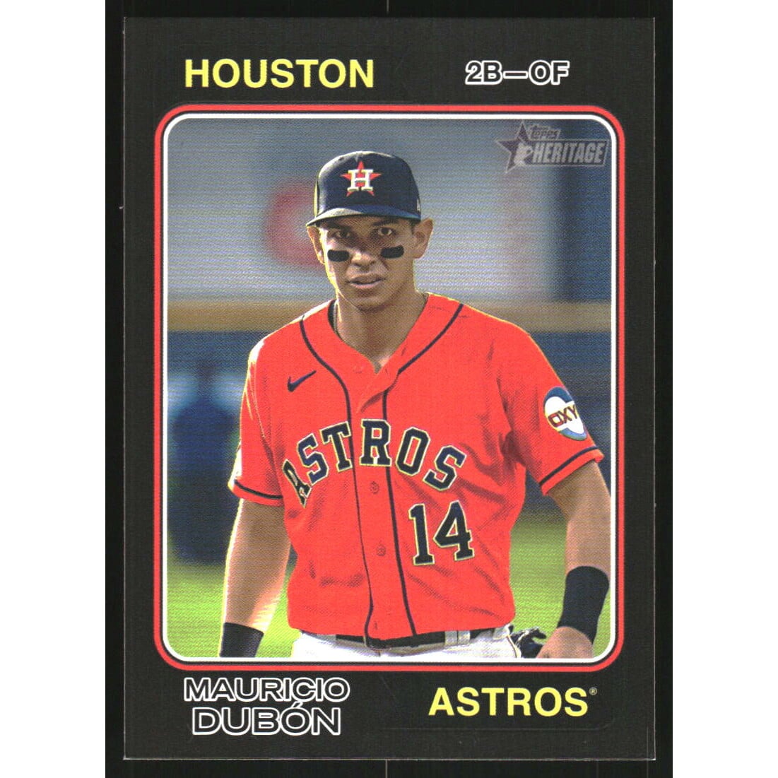 2023 Topps Heritage Black Border #653 Mauricio Dubon. rookie card picture
