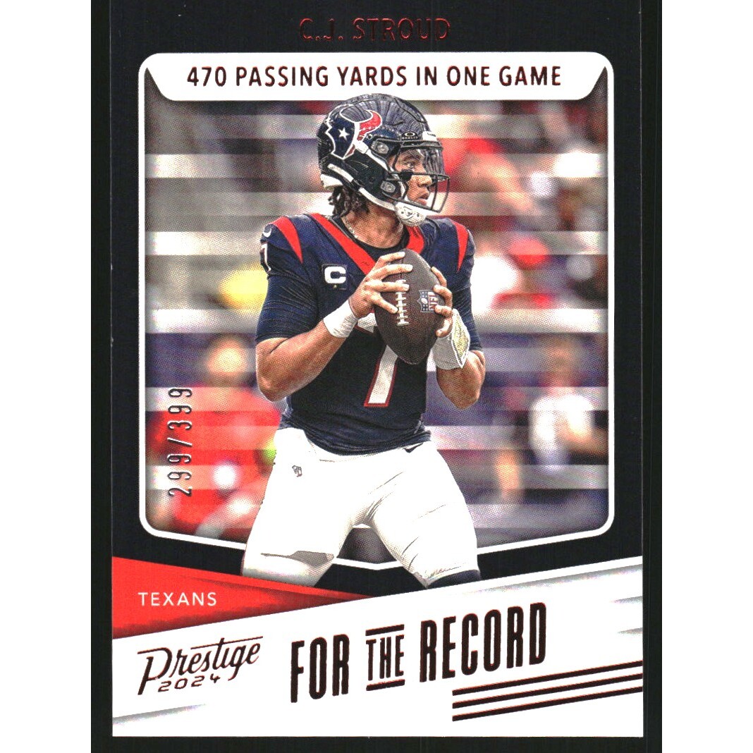 2024 Prestige For the Record Xtra Points Red #11 CJ Stroud