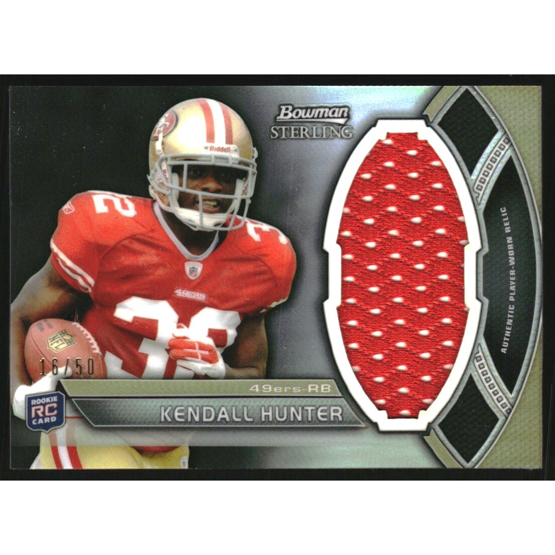 2011 Bowman Sterling Relics Jumbo Black Refractors #BSRJRKH Kendall Hunter