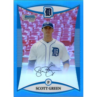 2008 Bowman Chrome Draft Prospects Blue Refractors #BDPP59 Scott Green DP