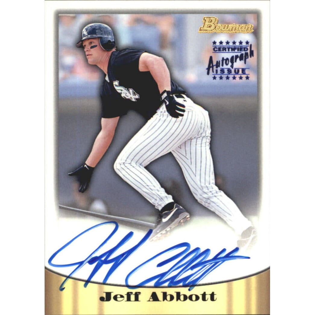 1998 Bowman Certified Blue Autographs #65 Jeff Abbott. rookie card picture
