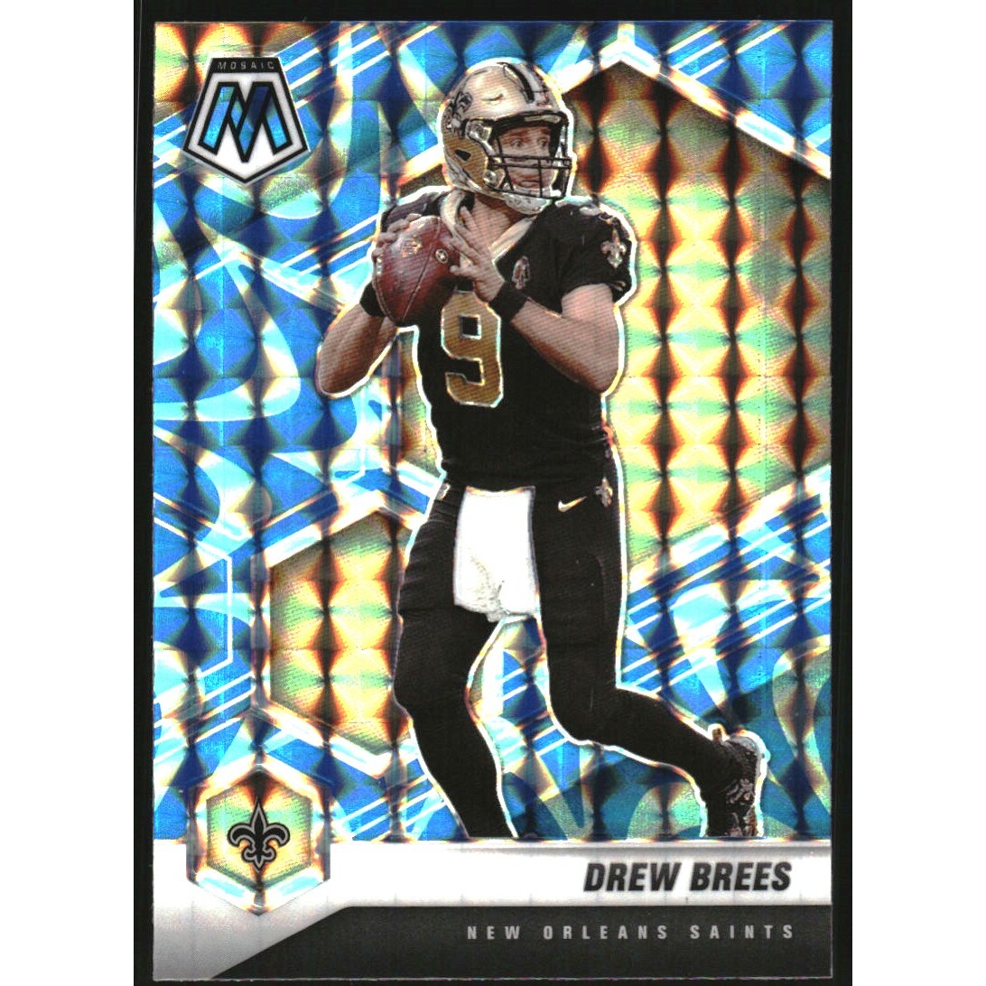 2021 Panini Mosaic Mosaic Reactive Blue #143 Drew Brees