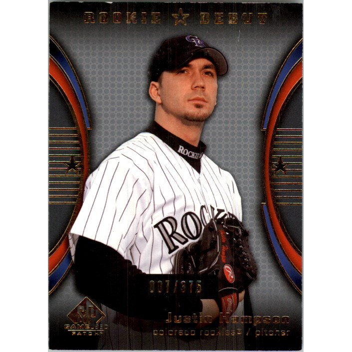 2004 SP Game Used Patch #106 Justin Hampson RD RC