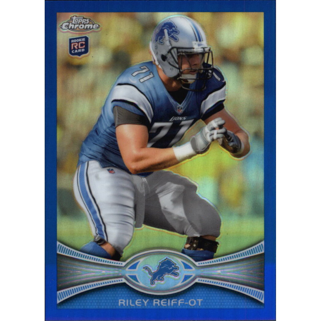 2012 Topps Chrome Blue Refractors #4 Riley Reiff. rookie card picture