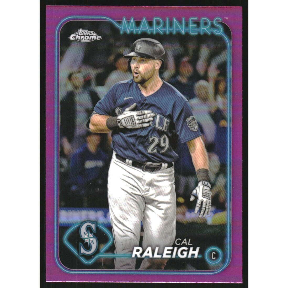 2024 Topps Chrome Pink Refractors #119 Cal Raleigh