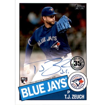2020 Topps '85 Topps Autographs #85ATJZ T.J. Zeuch S2