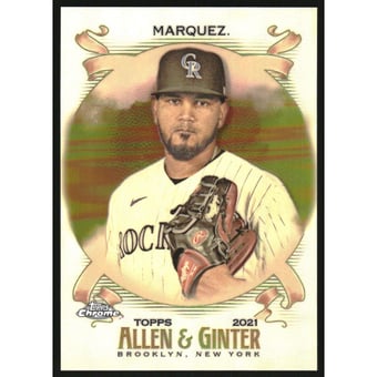 2021 Topps Allen and Ginter Chrome Gold Refractors #166 German Marquez