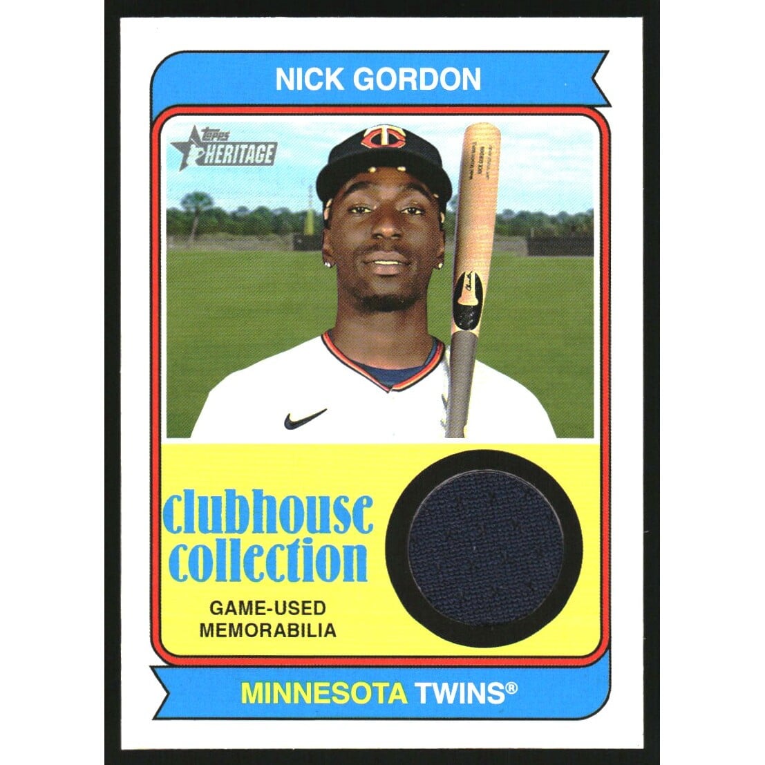 2023 Topps Heritage Clubhouse Collection Relics #CCRNG Nick Gordon HN. rookie card picture