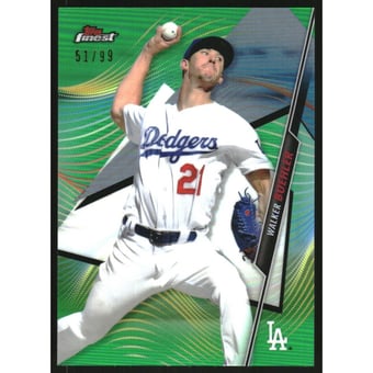 2020 Finest Green Refractors #94 Walker Buehler