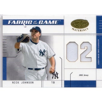 2003 Leaf Certified Materials Fabric of the Game #126JY Nick Johnson JY/102