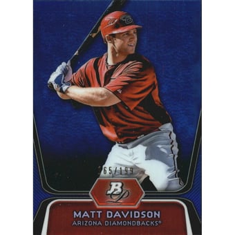 2012 Bowman Platinum Prospects Blue Refractors #BPP96 Matt Davidson
