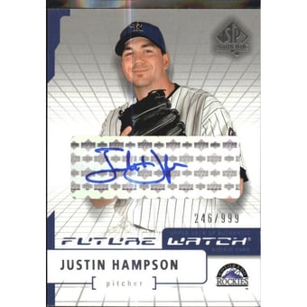 2004 SP Authentic Future Watch Autograph #116 Justin Hampson FW