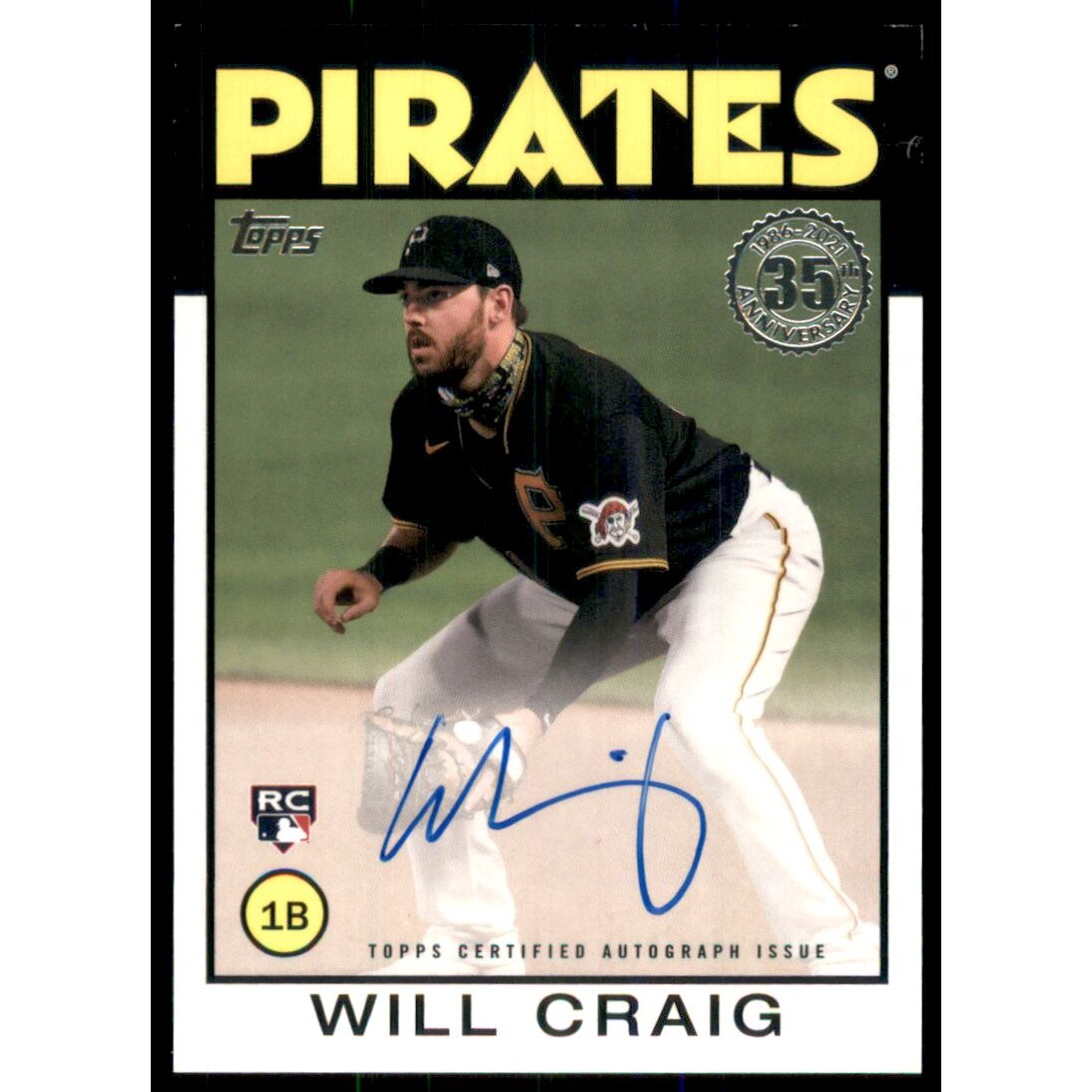 2021 Topps Update ’86 Topps Autographs #86BWC Will Craig 2021 Topps Update ’86 Topps Autographs #86BWC Will Craig