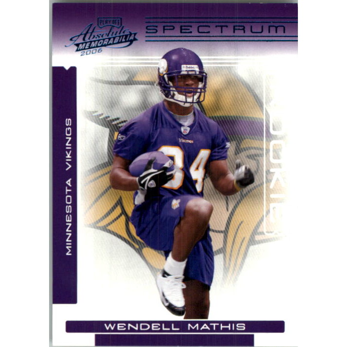 2006 Absolute Memorabilia Spectrum Blue Retail #162 Wendell Mathis 2006 Absolute Memorabilia Spectrum Blue Retail #162 Wendell Mathis