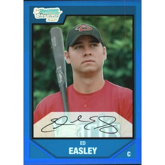 2007 Bowman Chrome Draft Draft Picks Blue Refractors #BDPP6 Ed Easley