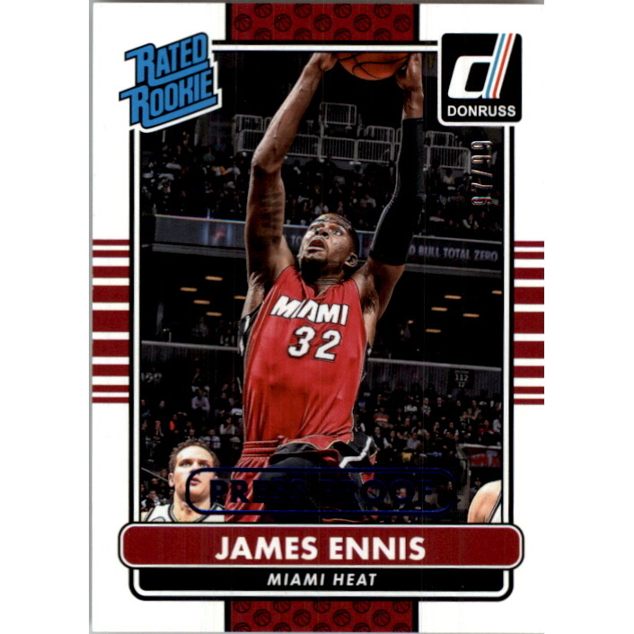 2014-15 Donruss Press Proofs Blue #222 James Ennis