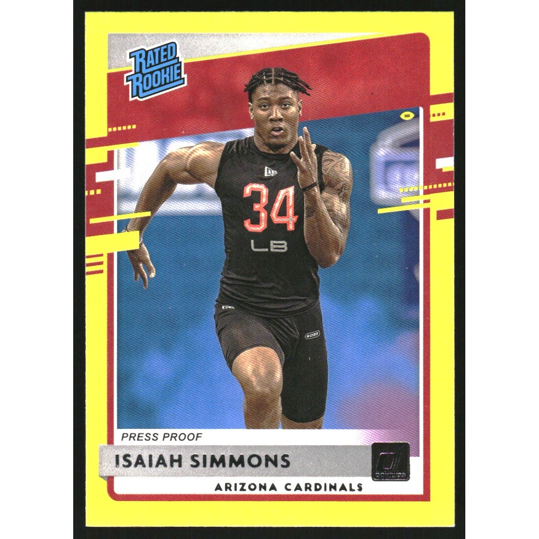 2020 Donruss Press Proof Yellow #349 Isaiah Simmons RR