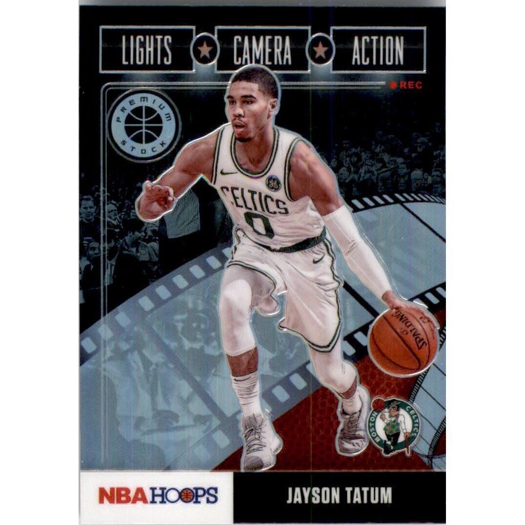 2019-20 Hoops Premium Stock Lights Camera Action Holo #24 Jayson Tatum