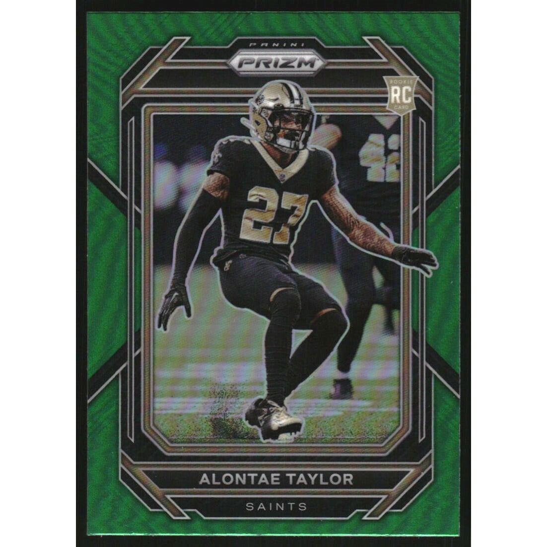 2022 Panini Prizm Prizms Green #392 Alontae Taylor. rookie card picture