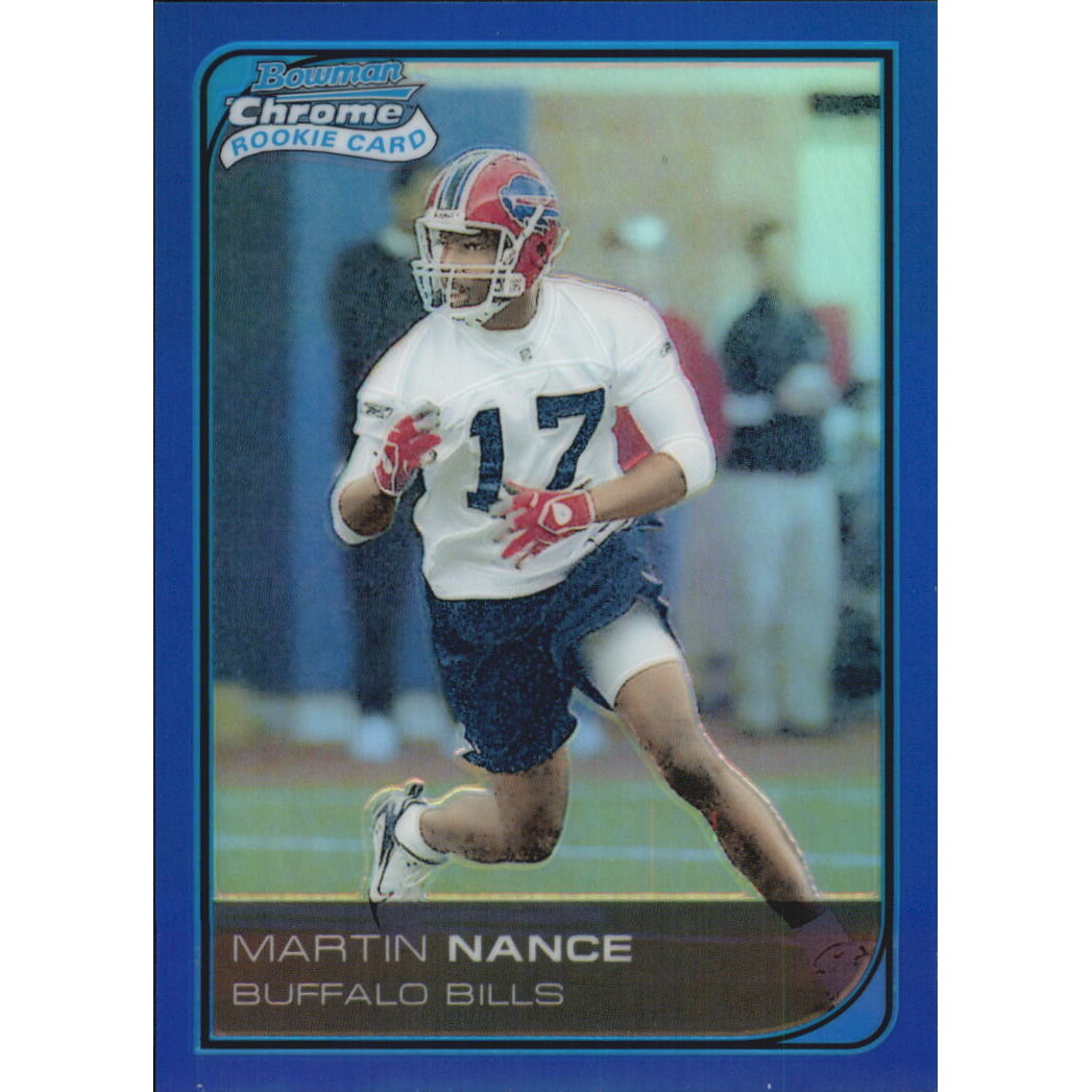 2006 Bowman Chrome Blue Refractors #45 Martin Nance. rookie card picture