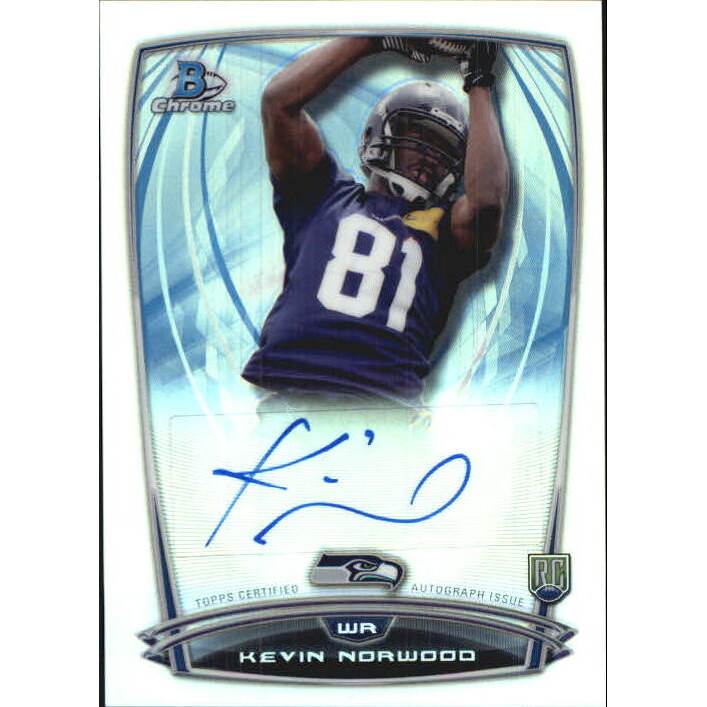 2014 Bowman Chrome Rookie Autographs Refractors #RCRAKN Kevin Norwood 2014 Bowman Chrome Rookie Autographs Refractors #RCRAKN Kevin Norwood