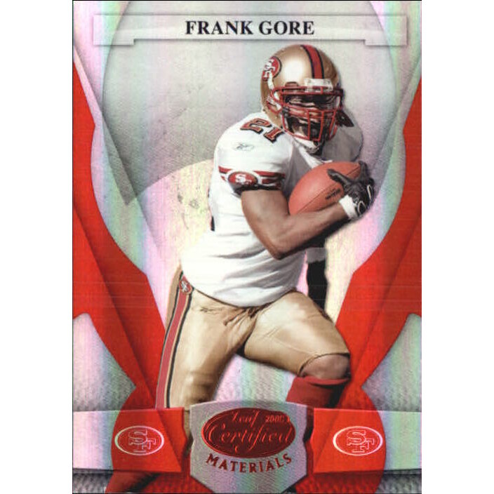 2008 Leaf Certified Materials Mirror Red #122 Frank Gore 2008 Leaf Certified Materials Mirror Red #122 Frank Gore