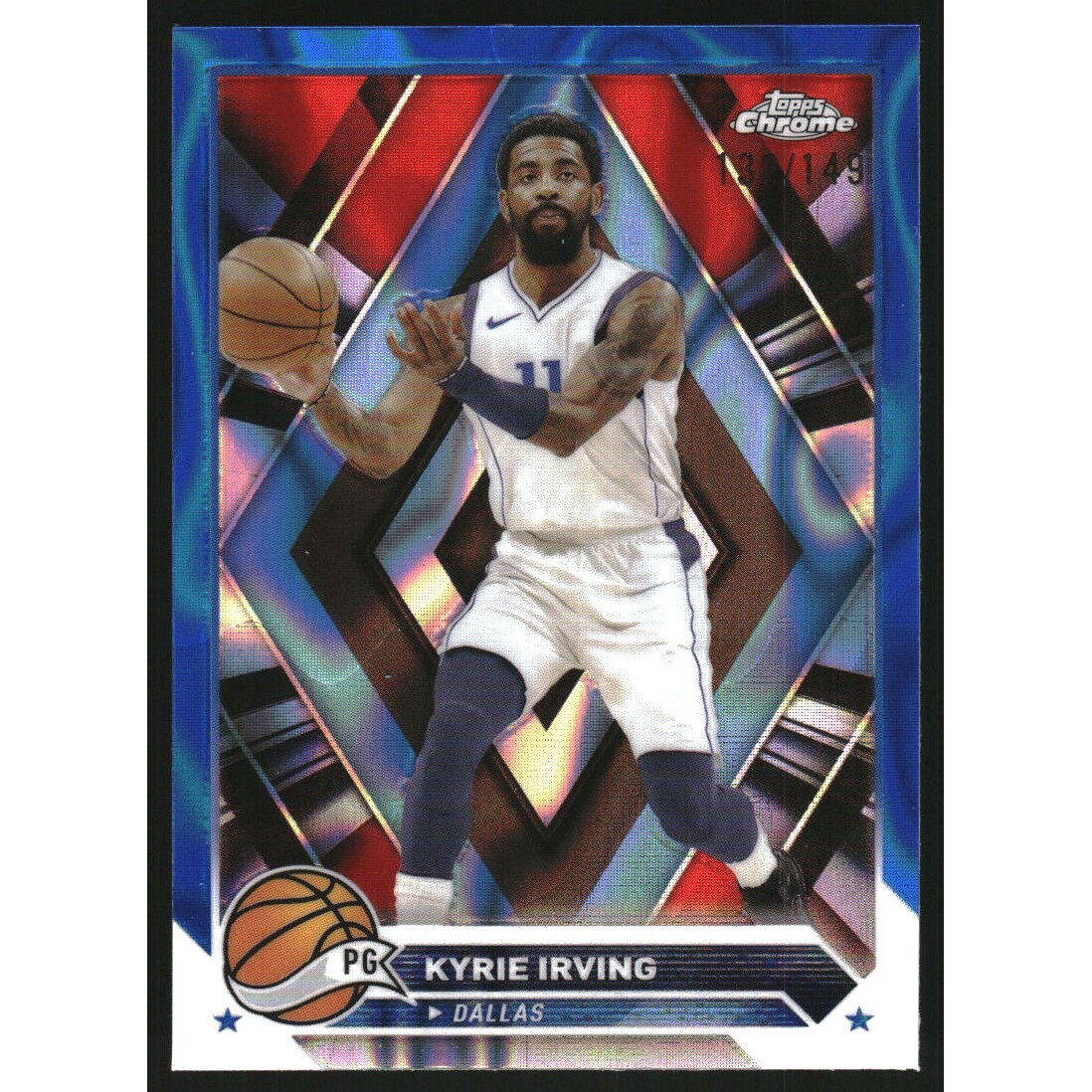 2023-24 Topps Chrome Blue Lava Refractors #3 Kyrie Irving