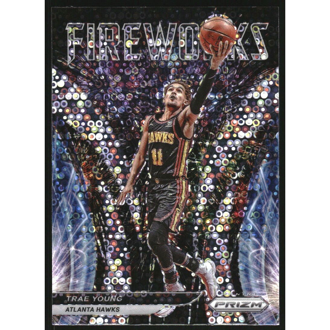 2021-22 Panini Prizm Fireworks Fast Break #25 Trae Young