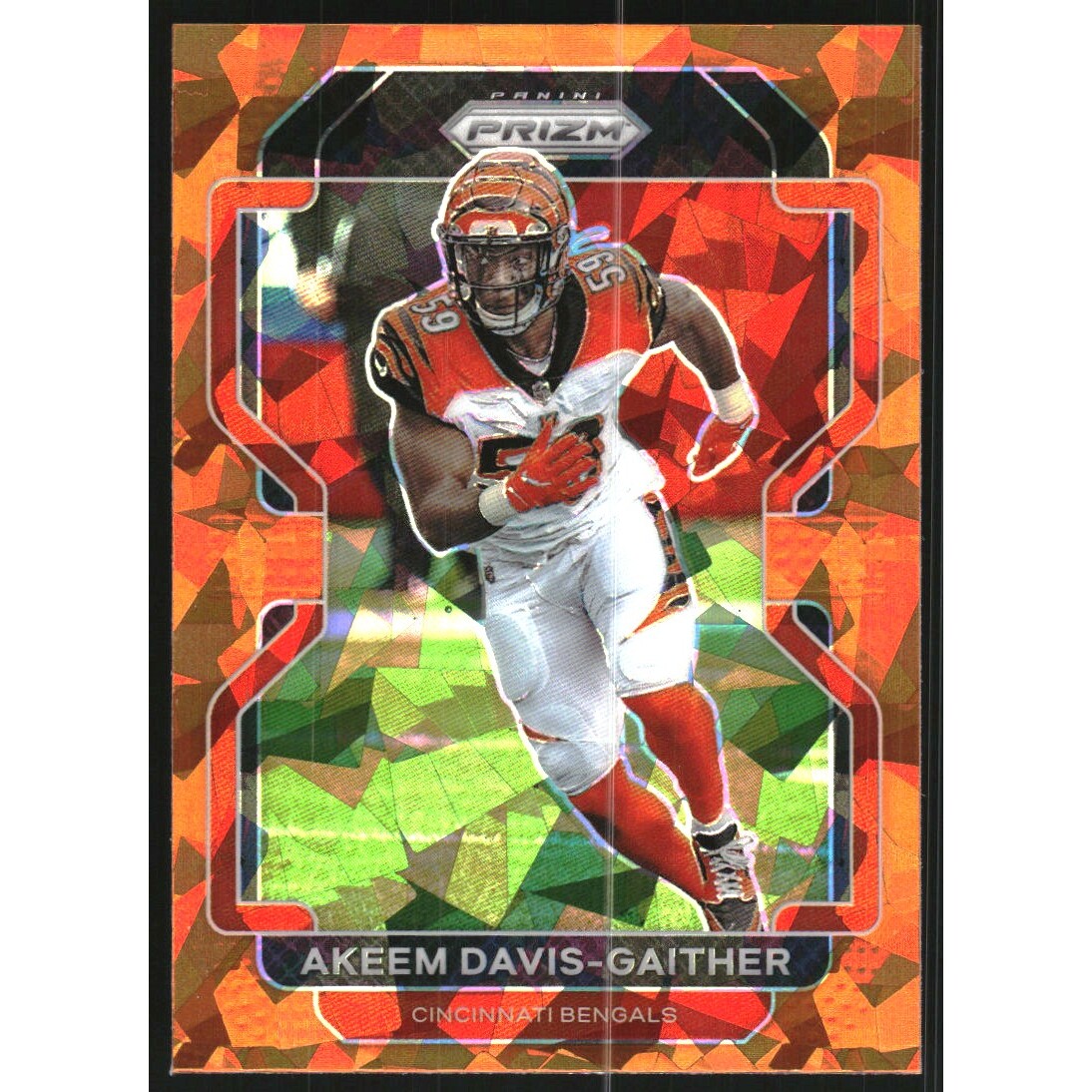 2021 Panini Prizm Prizms Orange Ice #275 Akeem Davis-Gaither