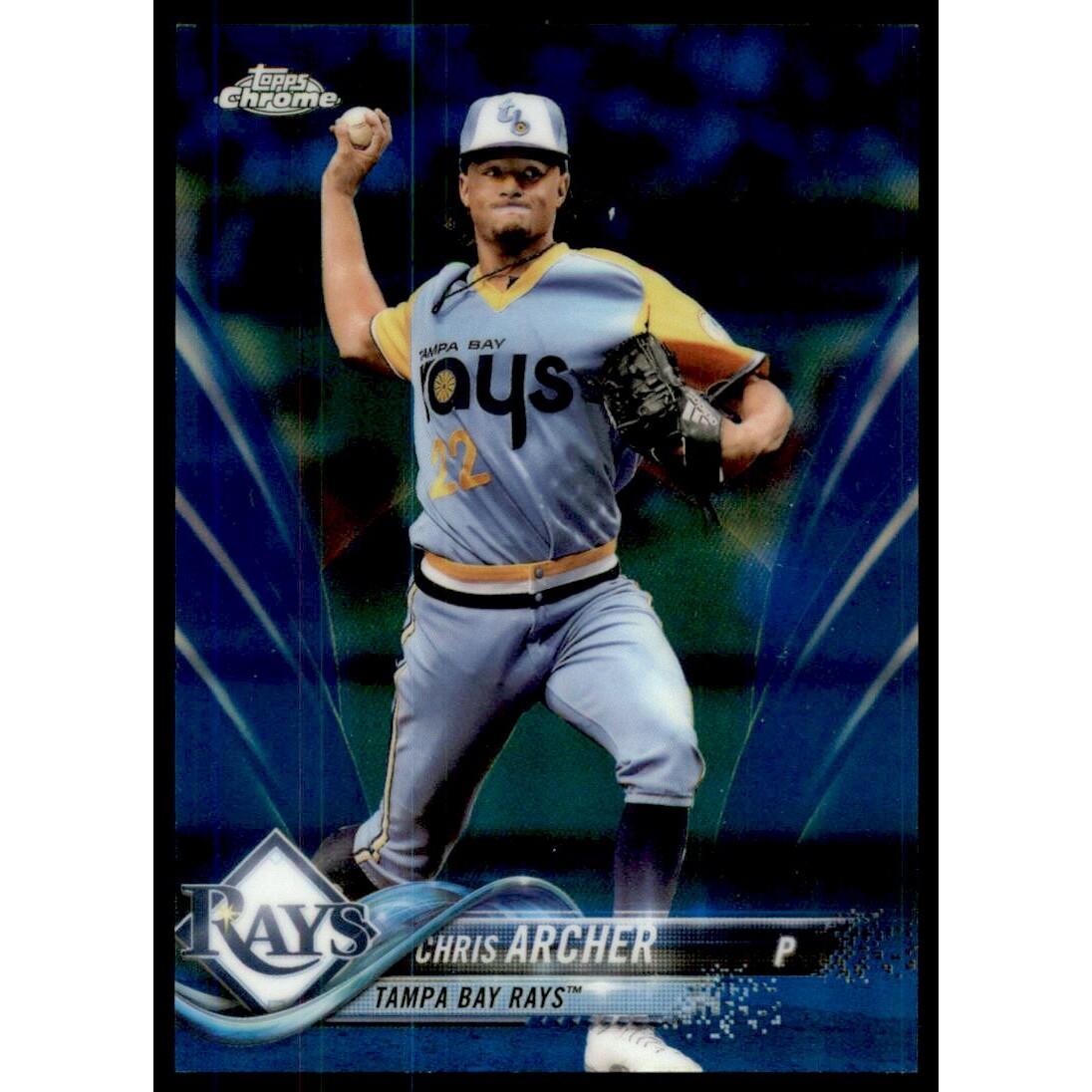 2018 Topps Chrome Blue Refractors #102 Chris Archer 2018 Topps Chrome Blue Refractors #102 Chris Archer