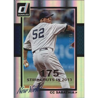 2014 Donruss Stat Line Season #160 CC Sabathia/175