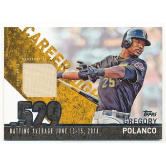 2015 Topps Career High Relics #CRHGP Gregory Polanco