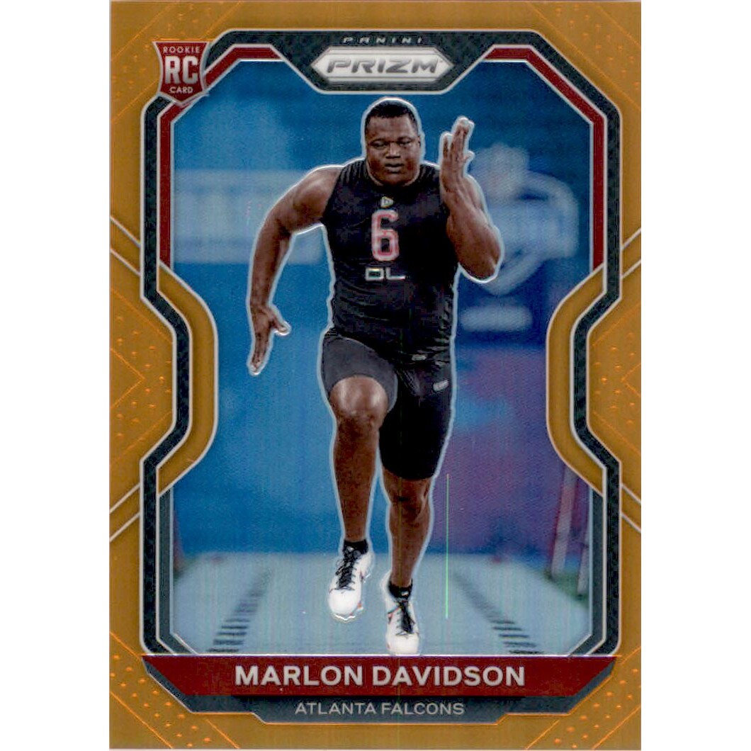 2020 Panini Prizm Prizms Orange #347 Marlon Davidson. rookie card picture