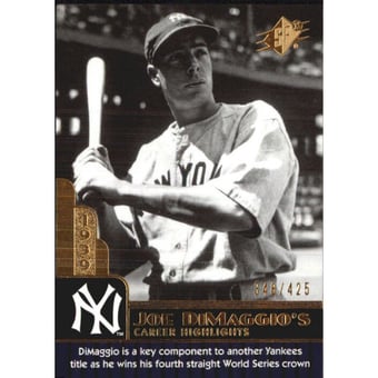 2009 SPx Joe DiMaggio Career Highlights #JD29 Joe DiMaggio