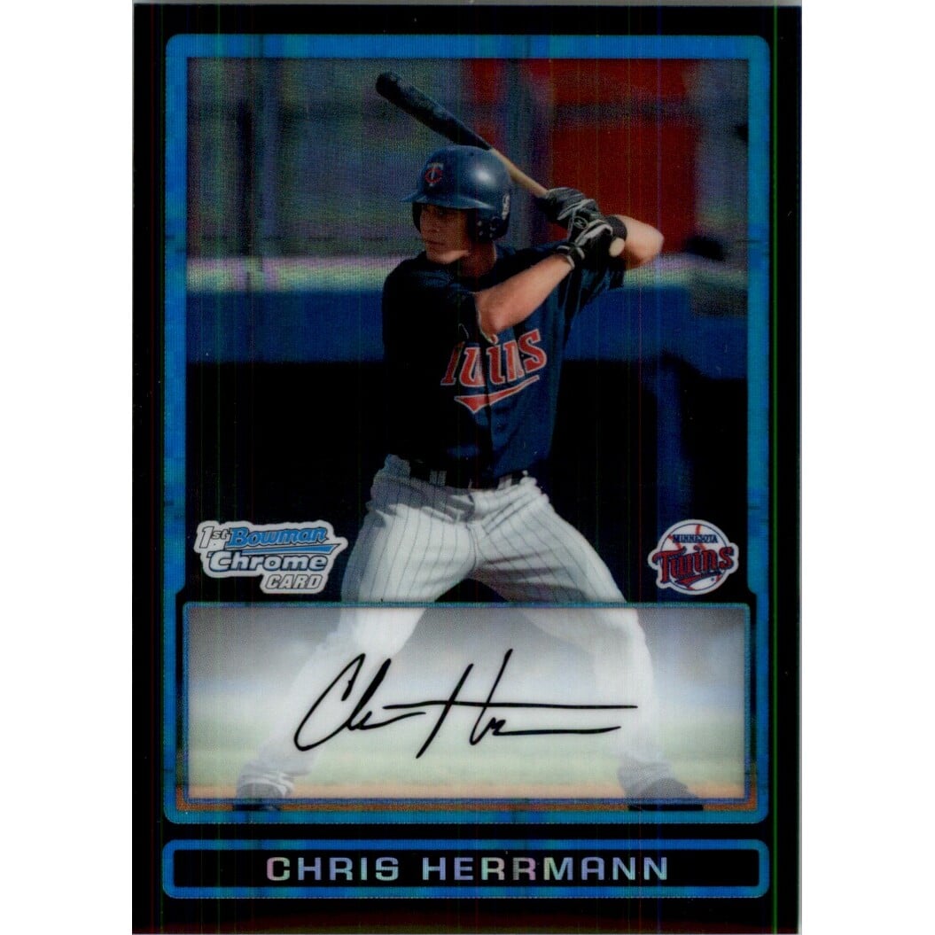 2009 Bowman Chrome Draft Prospects X-Fractors #BDPP57 Chris Herrmann. rookie card picture