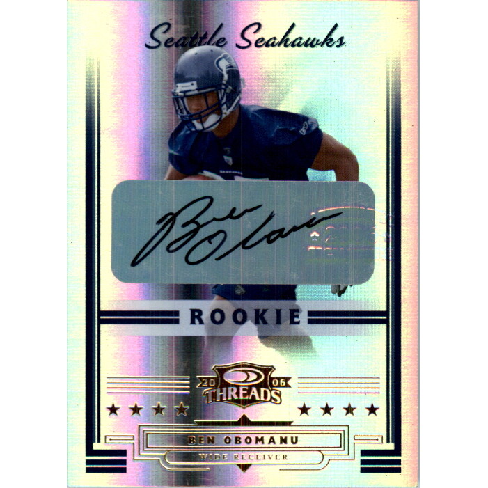 2006 Donruss Threads #278 Ben Obomanu AU RC. rookie card picture