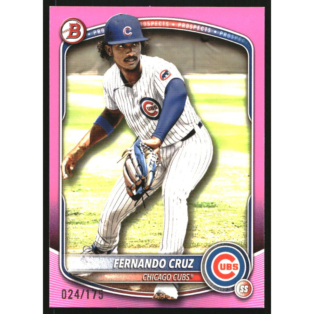 2025 Bowman Prospects Pink #BP110 Fernando Cruz. rookie card picture