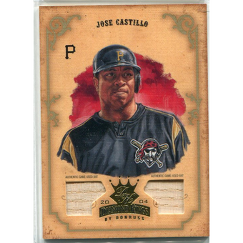 2004 Diamond Kings DK Materials Gold #111 Jose Castillo Bat-Bat/50