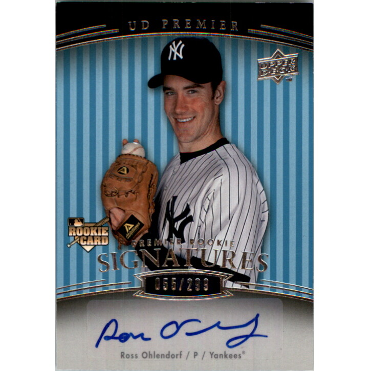 2008 Upper Deck Premier #230 Ross Ohlendorf AU RC/299. rookie card picture