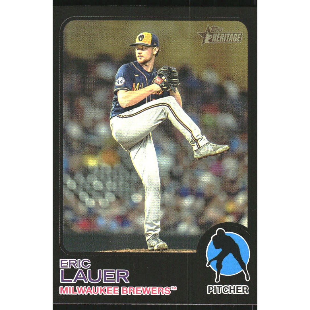 2022 Topps Heritage Black Border #336 Eric Lauer. rookie card picture
