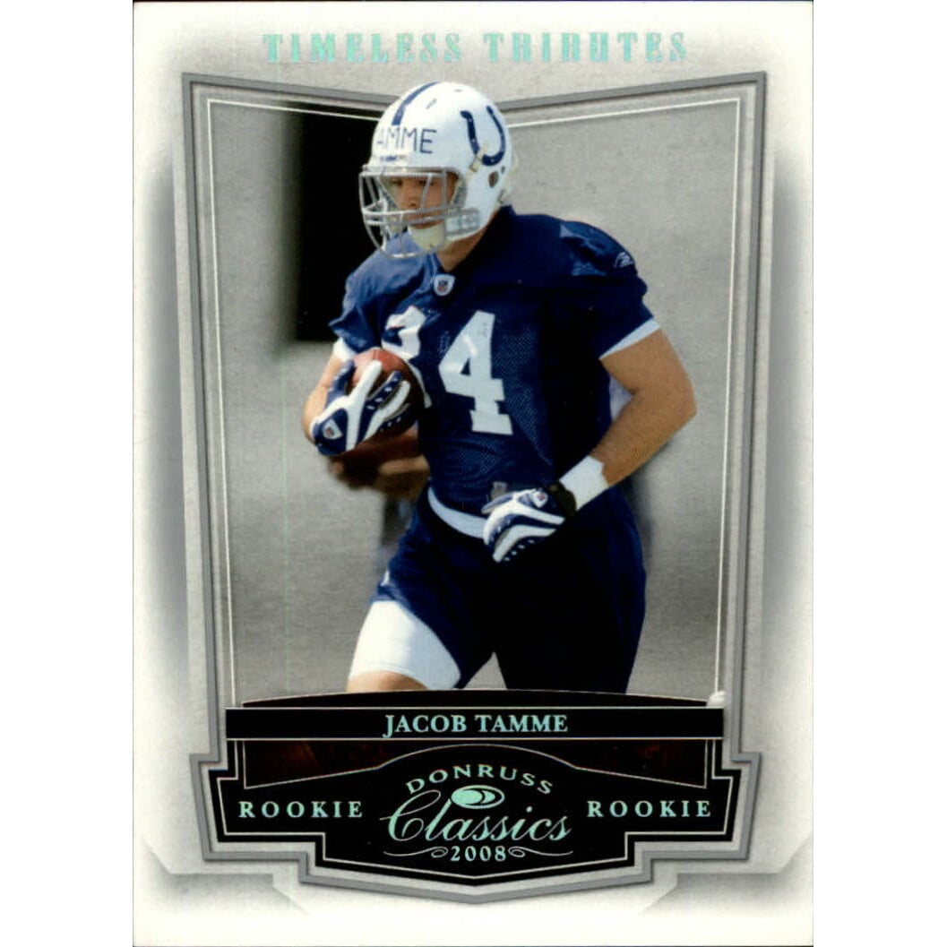 2008 Donruss Classics Timeless Tributes Silver #239 Jacob Tamme. rookie card picture