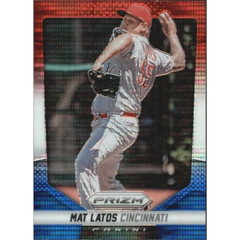2014 Panini Prizm Prizms Red White and Blue Pulsar #23 Mat Latos