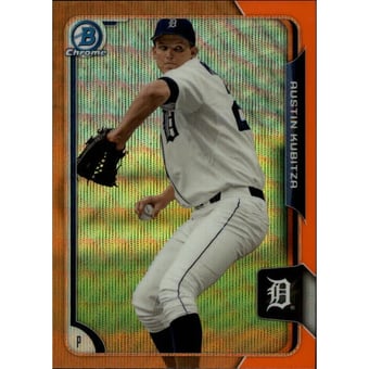 2015 Bowman Chrome Prospects Orange Wave Refractors #BCP32 Austin Kubitza